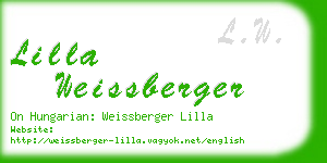 lilla weissberger business card